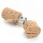 custom usb flash drives wooden small bottle cork usb with logo