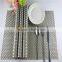 High quality 45*30cm PVC silver woven mesh placemat 8*8 gold color placemat table mat runner dining mat