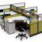 2015 Newly design office straight shape workstation/low partition for six person