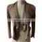 Suede leather lady coat designs dress/female apparel suppliers