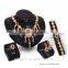 Chunky European Drop Charm 18K Pendant Design Austrian Crystal 4PCs Jewelry Set