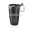 Portable double wall sport vacuum stainless steel travel mug with carabiner