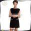 Wholesale Formal Dress Women Mini Dress With Black Stretch Mesh Insert