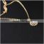 Artificial crystal gold ring necklace 2pcs set gift set for women