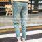 2016 new arrival skinny denim ripped jeans for men