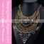 Party Fashion Crystal Diamond Accent Chunky Gold Jewellery Designs Necklace