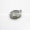 Wholesale 316L Stainless Steel 25mm Round Screw Glass Floating Locket With Rhinestone