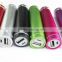 Aluminum mini lipstick power bank 2600mah for any smart phone with various color
