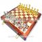 Zinc Alloy Chess Pieces Wooden Chessboard Chess Game Set With King Height 6.5cm