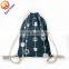 Hot Sell Big Custom Made Sublimated Drawstring Travel Bag Quality Choice