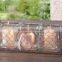 handmade wire mesh glass candle holder or flower pot decorated by willow heart and ribbon (46-10399)