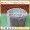 Customized 6063 series round led strip bulb aluminium extrusion hollow heat sink