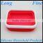 LFGB Approved Silicone Lunch Box Container Red