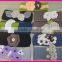 Hot sell 100% cotton knitted hair bands with flower for girl