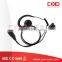 Two Way Radio Accessories Wired G Swivel Earhook Earphone with Changeable Connector