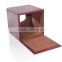 2015 wholesale New Genuine leather consice office stationery cube style tissue box