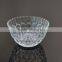 Clear Glass Round Shape Glass Bowl With Patten
