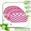 600 Denier Polyester Hot Pink Chevron Cosmetic Bag For Promotion