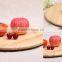 Hot sale Solid wood round wood plate dessert bread tray with high quality