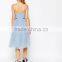 2015 fashion midi tulle skirt