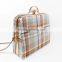 2015 new design vintage plaid handbag with rhinestone crystal diamond frame