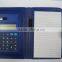 pu pocket calculator with note book
