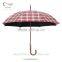 23''x8K Straight Handle Alloy Metals Frame Grid Umbrella