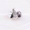 Secret Message Silver Heart Charm With Cubic Zirconia