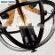 American Country Style Metal Hemp Rope Chandelier