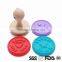 Silicone stamp with wooden handle silicone biscuit baking DIY decoration printing