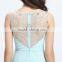 V-777 light blue beads mesh strap shoulder fashionabel chiffon 2016 cocktail dresses