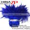 ZPDECOR Wholesale Bleached and Dyed ROYAL BLUE Strung Chinese Rooster Saddle Feathers