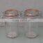straight small clip glass jar , glass jars with clip top and metal clip