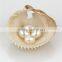 7-7.5mm AAA earring material natural freshwater white drop loose pearl