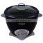 Elegant drum rice cooker in black