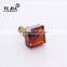 2016 hot sale square amber color furniture crystal cabinet pull