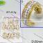 Wholesale fashion crystal gold plated stud earring