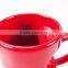 Red Cup Of Love Heart Shaped Ceramic Coffee Mug With Handle