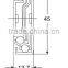 Rebound Type 3 Fold Ball Bearing Drawer Slide Rail Width:45mm