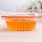Disposable plastic square food container