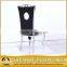 french script black fabric dining chair for banquet