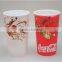 Plastic cold reactive cup