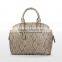 Insignia snake skin pu custom tote bag