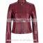 autumn custom short style washed sheep leather jacket fashion design