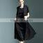 Wholesale England style chiffon spliced wrinkled midi dress for lady