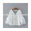 Women latest designs breathable plain white linen blouse