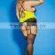 Sunspice top quality hot sale open sexy garter belt club wear lingerie wet look lingerie