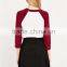 Thin long sleeve t-shirt baseball t-shirt 3/4 sleeve raglan t-shirt