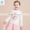 Girls Long Sleeve Cotton t Shirt Fashion New Design With Lace Printed For Winter Kids Clothing Wholesale