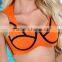 Neoprene suit bikinis woman swimwear color block swimsuit 2017
